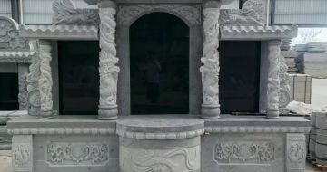 梧州 芝麻灰高档墓碑，土墓，可定制