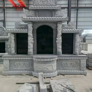 梧州 芝麻灰高档墓碑，土墓，可定制