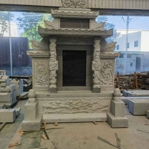 梧州 芝麻灰高档墓碑、土墓，一套也支持定做