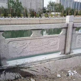 梧州 芙蓉白大花桥梁、河道，石材栏杆、围栏、护栏