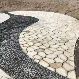 梧州 黄金麻冰裂缝室外铺装效果完美展示