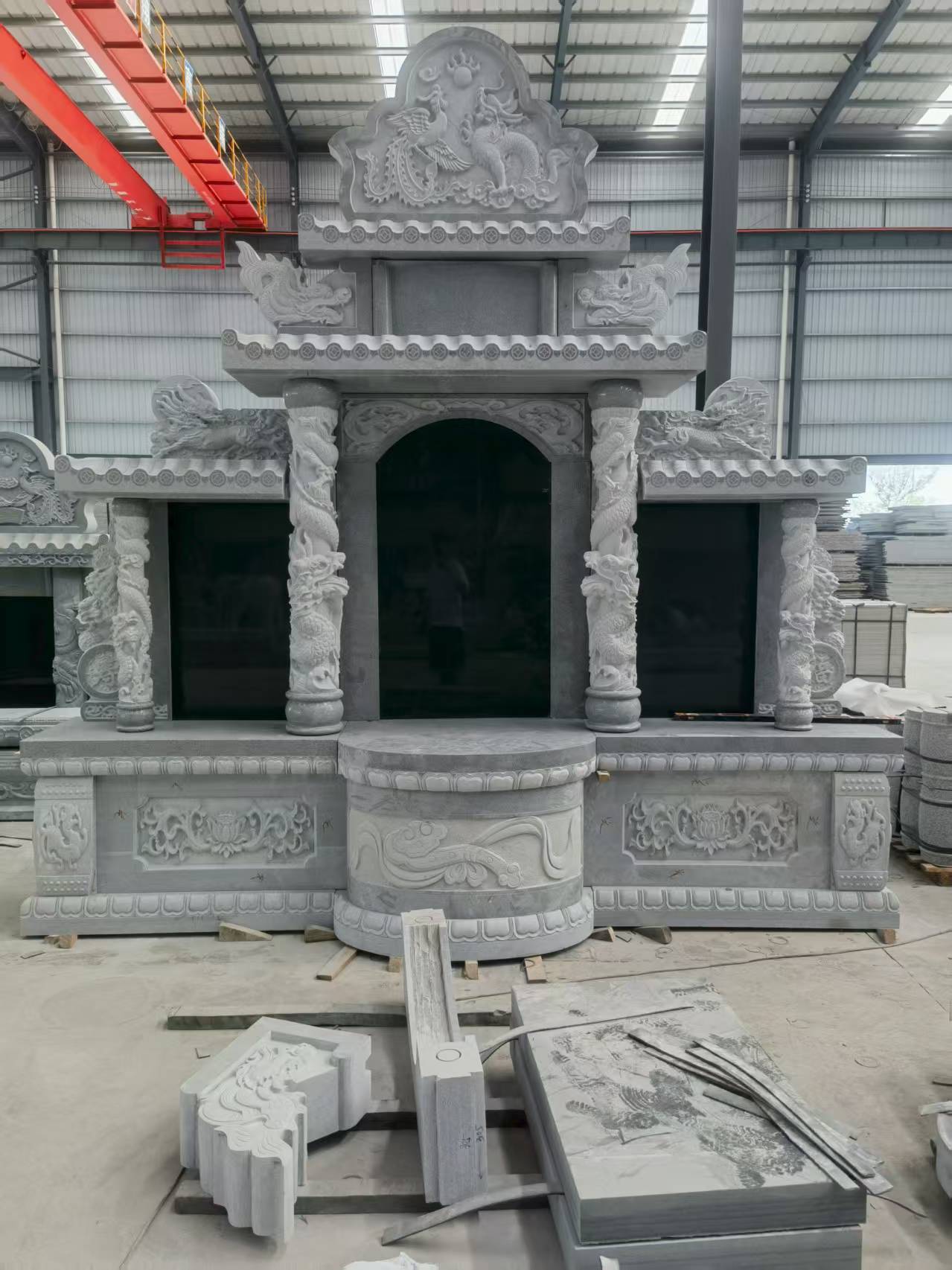 梧州 芝麻灰高档墓碑，土墓，可定制