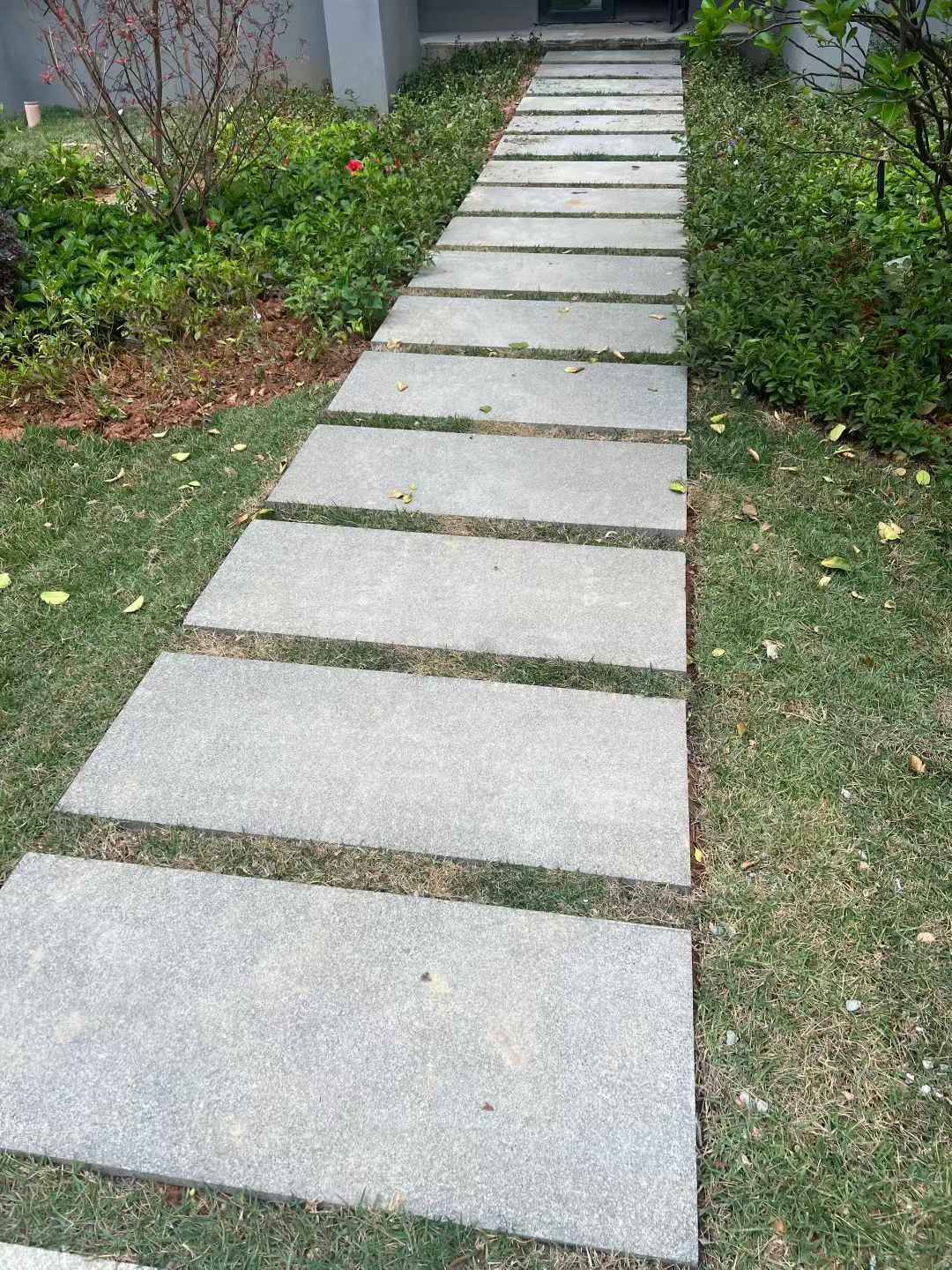 梧州 芝麻黑小区踏步、汀步石铺装效果